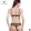 Latest fasion fency lace ladies panty and puls size women bra set