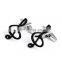 Music note symbol black cufflinks