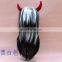 Ombre Black and White Halloween Wig With Devil Horn FGW-0063