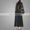 China OEM Muslim Women Black Floral Abaya Islamic Cothing Long Cardigan For Ladies