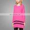 Lovely A line design tunics nice looking black stirps muslim fashion blouse