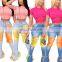 Hot Sale Plus Size Distressed Flare Jeans Mid Waisted Flare Leg Ripped Horn Bell Denim Pants Holes Tassel Sexy Jeans Pants