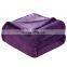 Super Soft Fluffy Luxury Warm Purple Solid Color Polar Flannel Coral Fleece Plush Throw Blanket For Sofa Bed