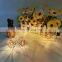 Holiday Decoration Christmas Led Light Metal Flower Shaped String Lights Golden Fairy Lights For Party Bedroom