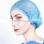 Class 1 Dust proof Hair Nets Disposable Surgical Non Woven Elastic Cheap Surgical Bouffant Caps