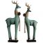 Nordic Style Creative Resin Green Deer Sets with Cones Table Decoration Brown Deers As Furnishing Craft Ornaments In Dining Room For Home Decor