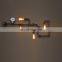 Steam Punk Loft Industrial Iron Water Pipe Wall Lamp E27 LED Wall Lights for Restaurant Bar Cafe