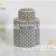 Good quality home decorative porcelain ceramic storage jar