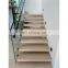 Modern house glass staircase design led glass steel wood floating stairs