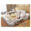 New design modern  bedroom furniture genuine leather bed