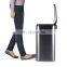 Fashion two bin trash can stainless steel foot pedal kitchen waste bin