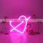 Drop Shipping Led channel letter logo sign Pink Cupid Heart Shape Lady Beauty Custom LED Neon letter Signs for home decor