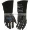 Black Soften Touch Argon arc Welding Glove TIG MIG MMA Grain Cow Leather Welding Work Gloves