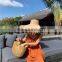 Half Moon Straw Round Handles Bag Seagrass Handbag 100% Nature Straw Woven Tote Bag