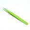 Small tweezers for hand account Guka cute manual diy sticker point elbow hand account clip tool sewing grafting false eyelashes green Straight head