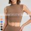 High Support Integrated Sports Bra Quick Dry Running Fitness Bra High Neck Yoga Top Women High Elastic Shockproof Sports Bra