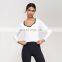 Breathable Fitness Crop Top Loose Yoga Long Sleeve Women Gym Shirt Quick Drying Running Elastic Top Yoga Wear