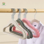 Non Slip High Quality Kids Velvet Plastic Clothes Hangers Metal Hook Multicolour Flocked Suit Coat Clothes Velvet Hangers