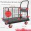 Wire Transport Platform Trolley Cart With Mesh Sided Trolley For Transport