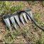 All steel hardened nail tines grass harrow digging wild vegetables lawn loosening rakes hand garden sweeping tool weeding rake