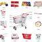 European Style Supermarket Metal Shopping Hand Trolley
