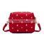Messenger Bags Rivet Shoulder Bag PU Leather Crossbody Leather Shoulder Bag