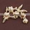 New design zinc alloy peach blossom brooch