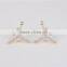 2016 Fashion hip pop jewelry men white zircon 925 silver yellow gold platedstud earring