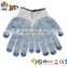 FT SAFETY 7G Poly-cotton nature white String Knit Gloves With PVC Dots for Safety