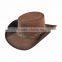 2015 FASHION STYLISH BROWN DJANGO WESTERN LEATHER TOP HAT FOR MENS