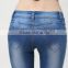 New arrival crazy age style printed women skin tight shorts jeans with scratch effect