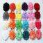 24 colors in stock glitter chiffon shabby flower. bright baby hair decorative sunflower, cute baby headband