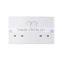 HE8913SDL 2gang and double 13A switched socket with neon