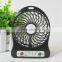 4-inch 3 Speeds Portable Rechargeable Desktop Fan Battery/ USB Powered Laptop Cool Cooler Fan with Battery and USB Charge Cable