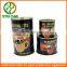 Coffee tin can with easy open lid and air walve