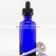 50ml colbalt blue essential oil bottle with child proof cap