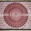 new round mandala printed bedsheets