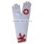 white halloween costume long arm gloves LG-025