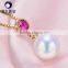 silver jewelry 8.5--9mm white best gift natural akoya pearl pendant for women