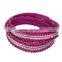 Custom jewelry factory oem pink diamond bracelets for womens
