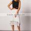 2016 lady cheap price two layers light chiffon skirt midi skirt