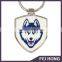 Promotional low price custom picture printing silver/gold key chain rings