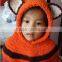 Hot sale cute handmade knitted crochet cowl hat crochet children hats knitted hooded scarve hat