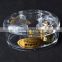Made In China Wholesale Transparent Gold-Plate Acrylic Hand crank Music Box.