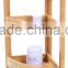 100% eco-friendly bamboo corner shelf Bathroom 4-Shelf Towel Storage Rack Shelving bathroom accessory