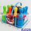 Sport games kids plastic bowling set with basket
