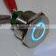 Illuminated Sealed Long Life Anti-vandal Push Button Switch L30(Dia.30mm) Stainless Steel 2NO2NC