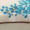 2015 hot sale embroidery tree design cushion cover linen cotton car cushion cover