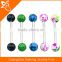 flesh colored double ball best design tongue ring unique piercing jewelry