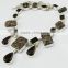Lovina Necklace !! Smoky Quartz & Turtella 925 Sterling Silver Necklace, Wholesale Silver Jewelry, Fine Silver Jewelry